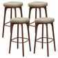 Industrial Solid Wood Bar Stools Living Room Upholstered Stool