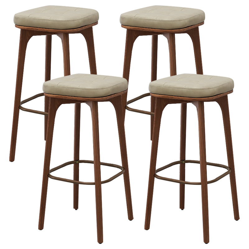 Industrial Solid Wood Bar Stools Living Room Upholstered Stool