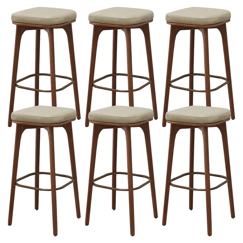 Industrial Solid Wood Bar Stools Living Room Upholstered Stool