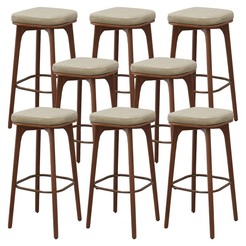 Industrial Solid Wood Bar Stools Living Room Upholstered Stool