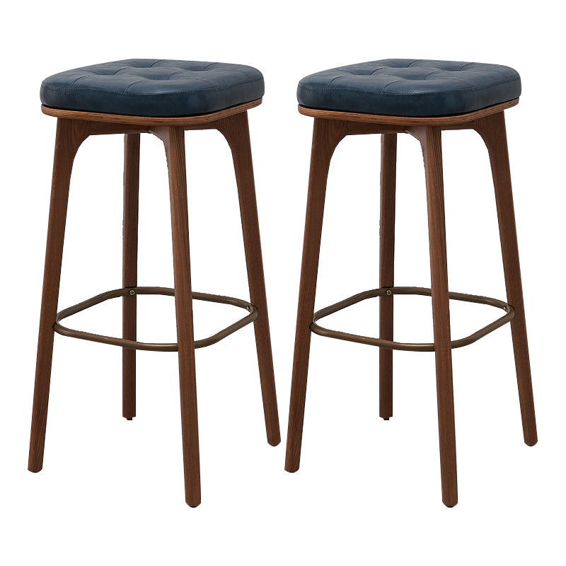 Industrial Solid Wood Bar Stools Living Room Upholstered Stool
