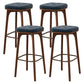 Industrial Solid Wood Bar Stools Living Room Upholstered Stool
