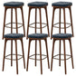Industrial Solid Wood Bar Stools Living Room Upholstered Stool