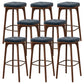 Industrial Solid Wood Bar Stools Living Room Upholstered Stool