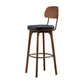 Industrial Solid Wood Bar Stools Living Room Upholstered Stool