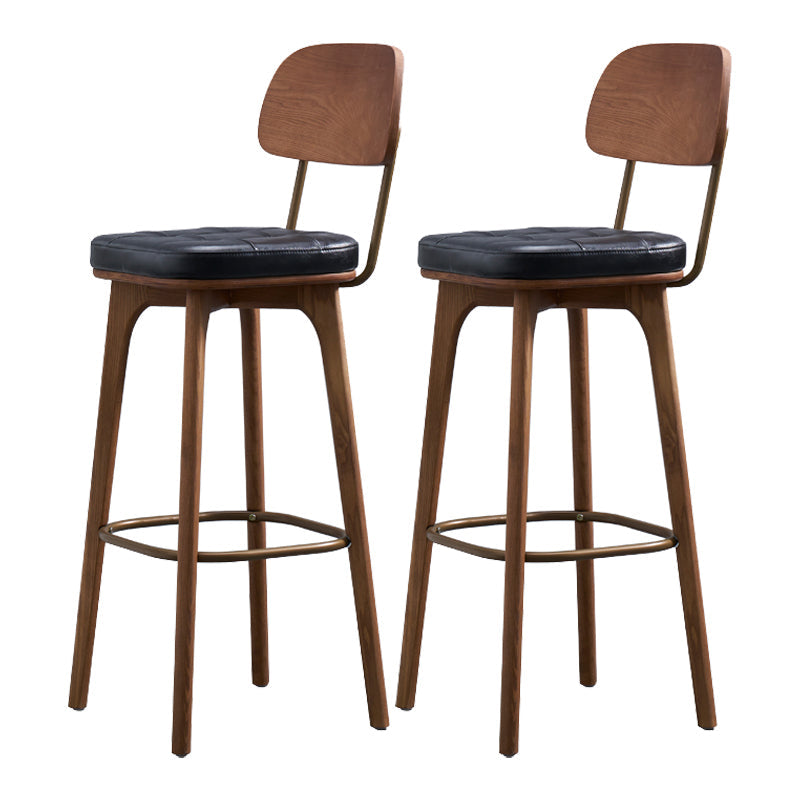Industrial Solid Wood Bar Stools Living Room Upholstered Stool