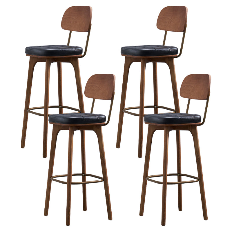 Industrial Solid Wood Bar Stools Living Room Upholstered Stool