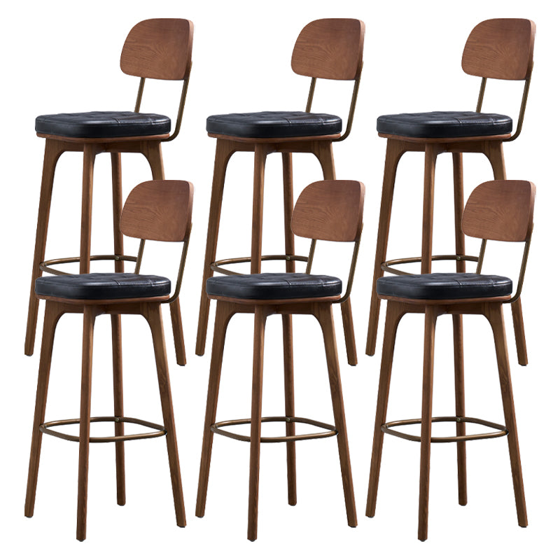 Industrial Solid Wood Bar Stools Living Room Upholstered Stool