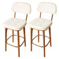 Industrial Solid Wood Bar Stools Living Room Upholstered Stool