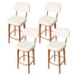 Industrial Solid Wood Bar Stools Living Room Upholstered Stool