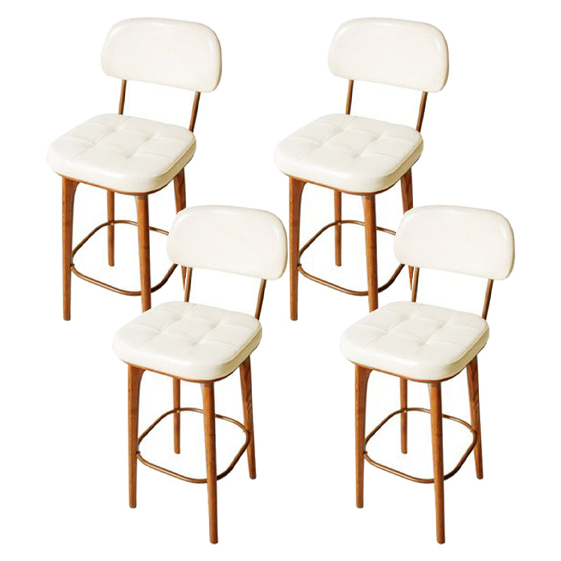 Industrial Solid Wood Bar Stools Living Room Upholstered Stool