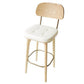 Industrial Solid Wood Bar Stools Living Room Upholstered Stool
