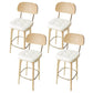 Industrial Solid Wood Bar Stools Living Room Upholstered Stool
