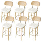 Industrial Solid Wood Bar Stools Living Room Upholstered Stool
