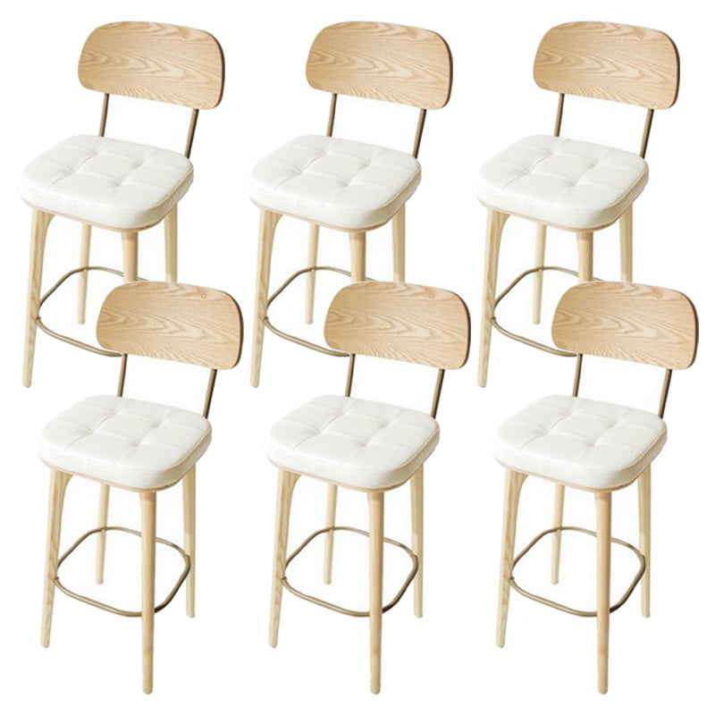 Industrial Solid Wood Bar Stools Living Room Upholstered Stool