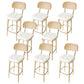 Industrial Solid Wood Bar Stools Living Room Upholstered Stool