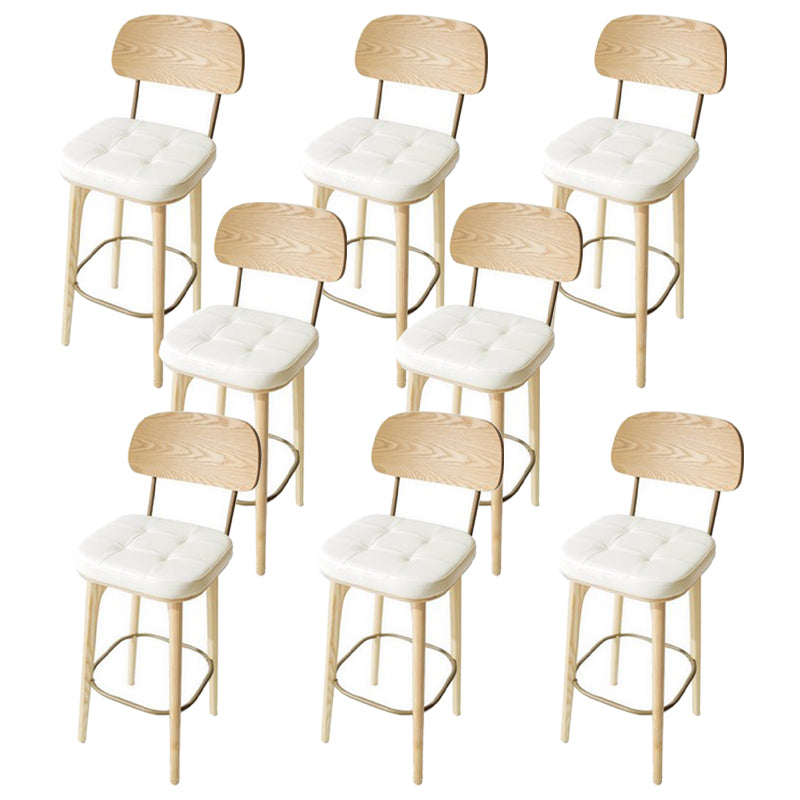 Industrial Solid Wood Bar Stools Living Room Upholstered Stool