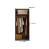 Armadio contemporaneo di deposito marrone armadio in legno massiccio