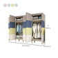Modern Style Metal Frame Wardrobe Foldable Wardrobe with Garment Rod
