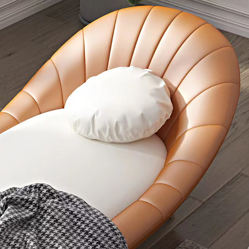 Modern Armless Chaise Lounge Faux Leather Chaise Lounge Sofa Clearhalo 'Chairs & Seating' 'Chaise Lounge' 'chaise_lounge' 'furn' 'furn_chaise_lounge' 'Furniture' 'Living Room Furniture' 7367399