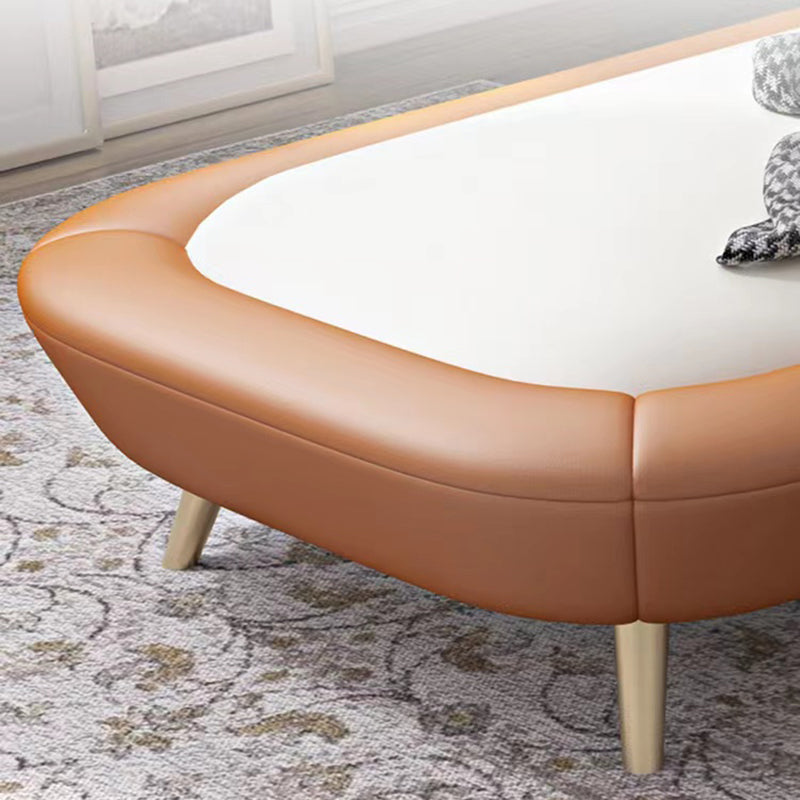 Modern Armless Chaise Lounge Faux Leather Chaise Lounge Sofa Clearhalo 'Chairs & Seating' 'Chaise Lounge' 'chaise_lounge' 'furn' 'furn_chaise_lounge' 'Furniture' 'Living Room Furniture' 7367401