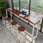 Industrial Rectangle Wood Counter Table 3/5 Pieces Bar Table Set for Cafe Clearhalo 'Bar Furniture' 'furn' 'furn_home_bar_bar_sets' 'Furniture' 'Home Bars & Bar Sets' 'home_bar_bar_sets' 'Kitchen & Dining Furniture' 7367696