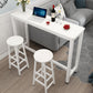 Industrial Rectangle Wood Counter Table 3/5 Pieces Bar Table Set for Cafe Table & Chair(s) White Clearhalo 'Bar Furniture' 'furn' 'furn_home_bar_bar_sets' 'Furniture' 'Home Bars & Bar Sets' 'home_bar_bar_sets' 'Kitchen & Dining Furniture' 7367697