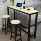 Industrial Rectangle Wood Counter Table 3/5 Pieces Bar Table Set for Cafe Table & Chair(s) Gloss Black Clearhalo 'Bar Furniture' 'furn' 'furn_home_bar_bar_sets' 'Furniture' 'Home Bars & Bar Sets' 'home_bar_bar_sets' 'Kitchen & Dining Furniture' 7367698