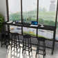 Industrial Rectangle Wood Counter Table 3/5 Pieces Bar Table Set for Cafe Table & Chair(s) Black Clearhalo 'Bar Furniture' 'furn' 'furn_home_bar_bar_sets' 'Furniture' 'Home Bars & Bar Sets' 'home_bar_bar_sets' 'Kitchen & Dining Furniture' 7367707