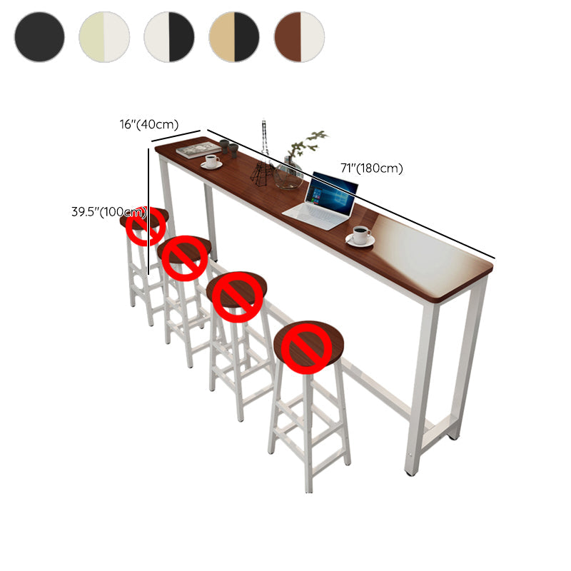 Industrial Rectangle Wood Counter Table 3/5 Pieces Bar Table Set for Cafe Clearhalo 'Bar Furniture' 'furn' 'furn_home_bar_bar_sets' 'Furniture' 'Home Bars & Bar Sets' 'home_bar_bar_sets' 'Kitchen & Dining Furniture' 7367717
