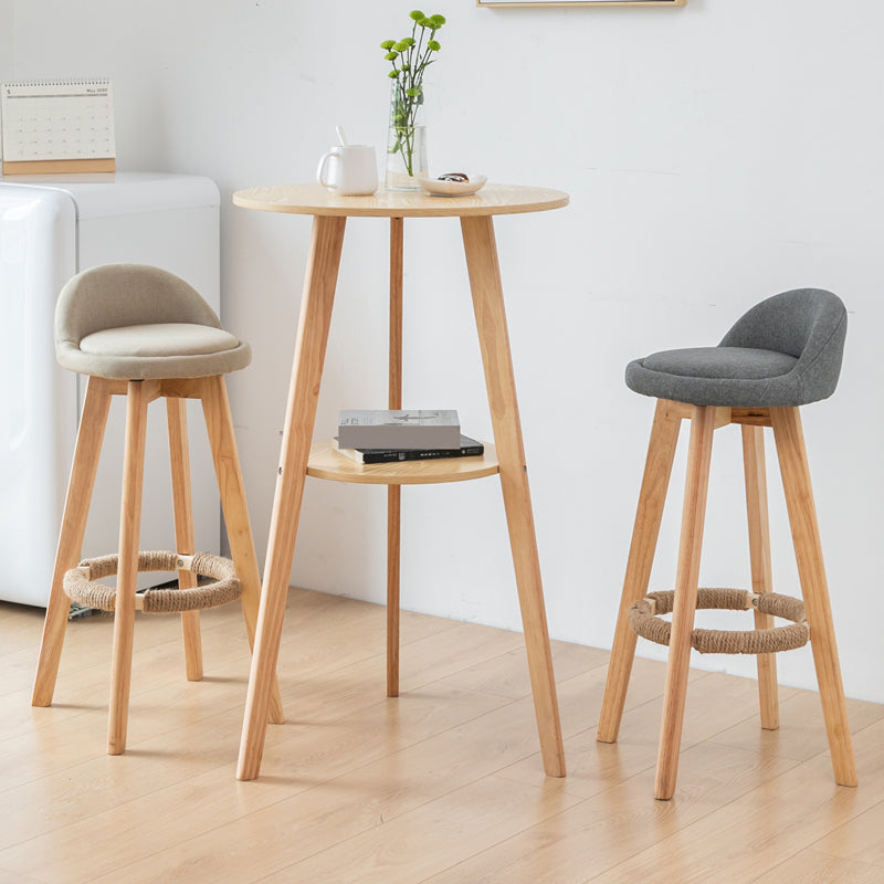 Tavolo da bancone moderno rotondo in legno Set tavolo da bar da 1/3 pezzi per bar