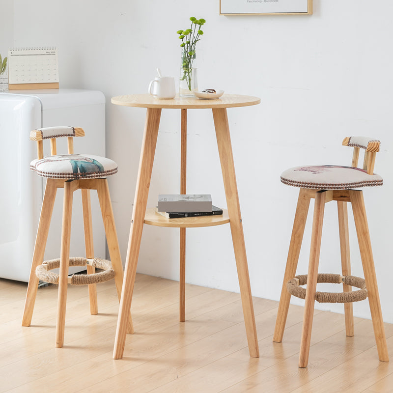Tavolo da bancone moderno rotondo in legno Set tavolo da bar da 1/3 pezzi per bar
