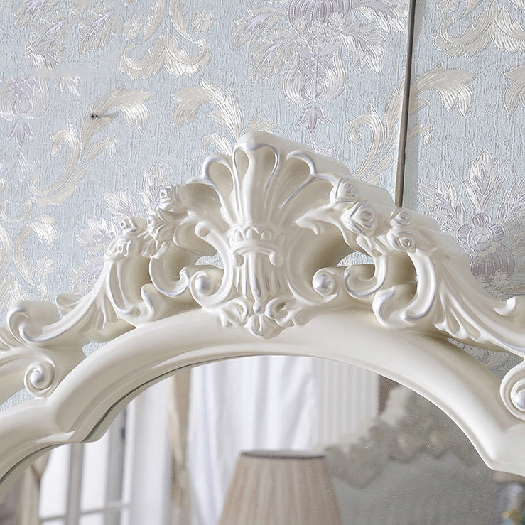 Victorian Solid Wood Vanity Dressing Table with Drawers Mirrored Makeup Vanit