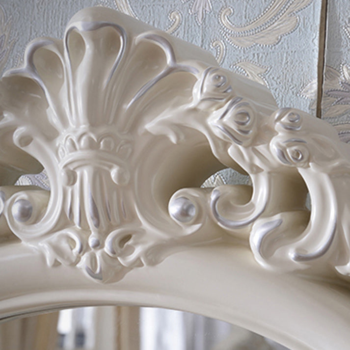 Victorian Solid Wood Vanity Dressing Table with Drawers Mirrored Makeup Vanit