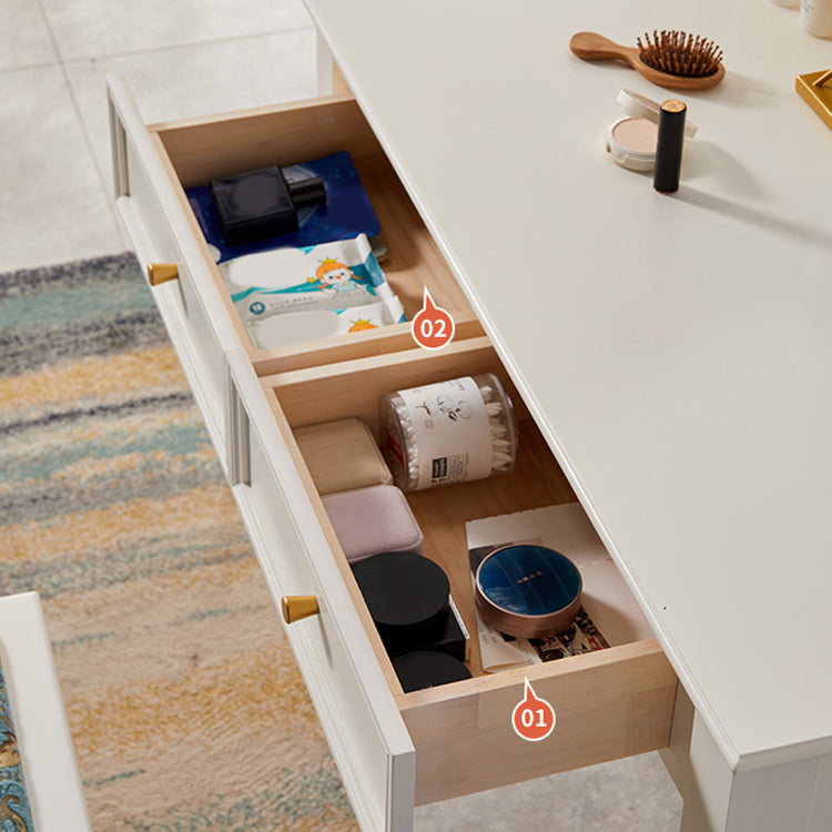 17.72 "brede ijdelheidsset met laden massief houten make-up ijdelheid