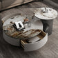 Glam Nesting Coffee Table Set Pedestal Coffee Table with Storage Drawers Clearhalo 'Coffee & Accent Tables' 'Coffee Tables' 'coffee_tables' 'furn' 'furn_coffee_tables' 'Furniture' 'Living Room Furniture' 7368190