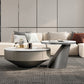 Glam Nesting Coffee Table Set Pedestal Coffee Table with Storage Drawers White Black Clearhalo 'Coffee & Accent Tables' 'Coffee Tables' 'coffee_tables' 'furn' 'furn_coffee_tables' 'Furniture' 'Living Room Furniture' 7368192
