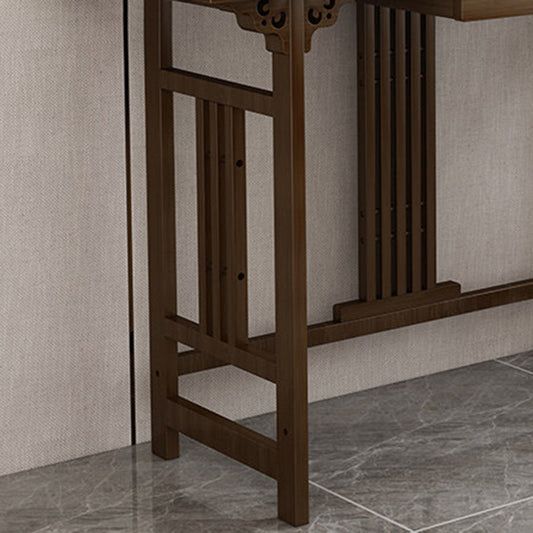 Wood Hall Console Table Mid Century Modern Rectangle End Table