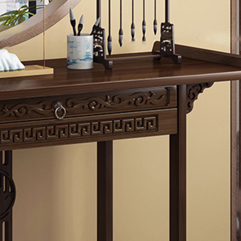 Wood Hall Console Table Mid Century Modern Rectangle End Table