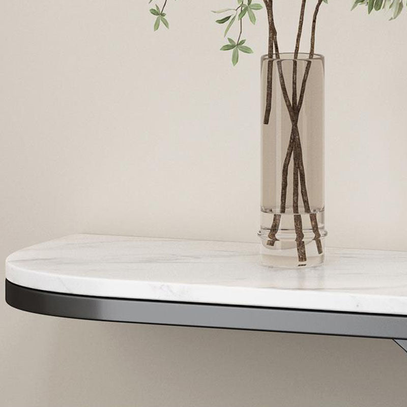 12 Zoll breiter Glamakzent Tabelle Halbmondmetallkonsole Tisch