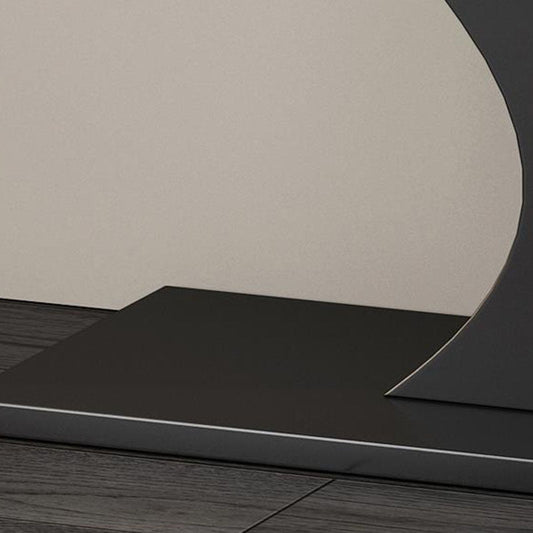 12 Inch Wide Glam Accent Table Half Moon Metal Console Table