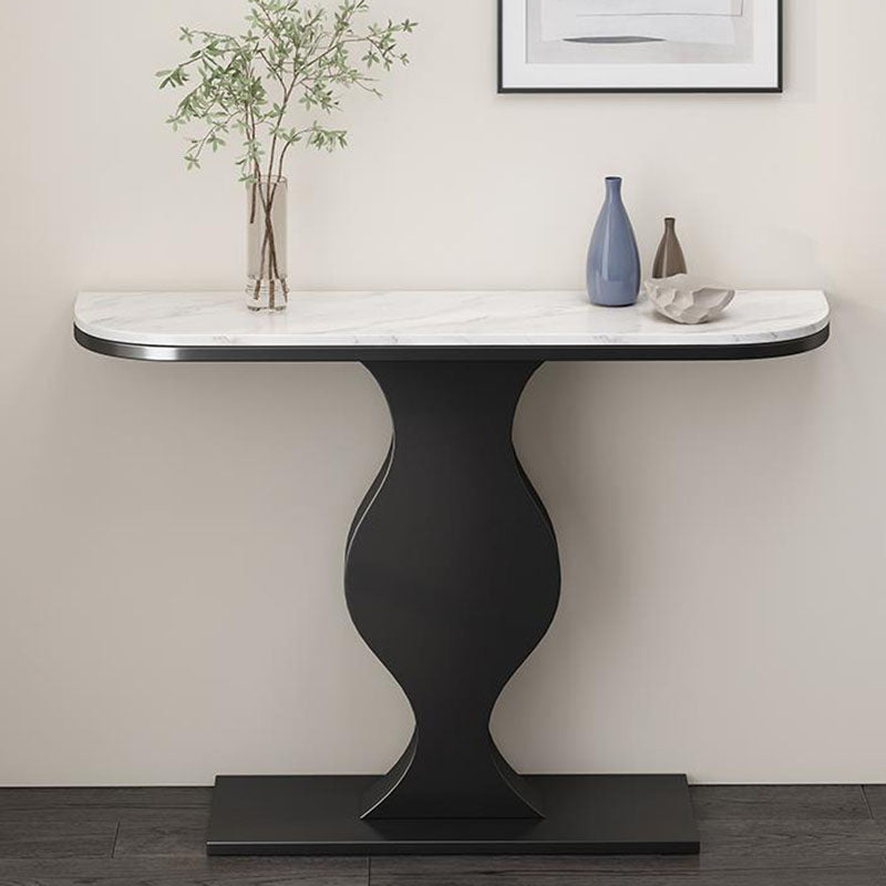 12 Zoll breiter Glamakzent Tabelle Halbmondmetallkonsole Tisch