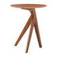19" Wide Contemporary Corner Table Round Solid Wood Side End Table Walnut 1 Clearhalo 'Coffee & Accent Tables' 'End & Side Tables' 'end_side_tables' 'furn' 'furn_end_side_tables' 'Furniture' 'Living Room Furniture' 7368812
