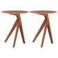19" Wide Contemporary Corner Table Round Solid Wood Side End Table Walnut 2 Clearhalo 'Coffee & Accent Tables' 'End & Side Tables' 'end_side_tables' 'furn' 'furn_end_side_tables' 'Furniture' 'Living Room Furniture' 7368813