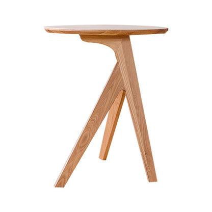 19" Wide Contemporary Corner Table Round Solid Wood Side End Table Natural 1 Clearhalo 'Coffee & Accent Tables' 'End & Side Tables' 'end_side_tables' 'furn' 'furn_end_side_tables' 'Furniture' 'Living Room Furniture' 7368815