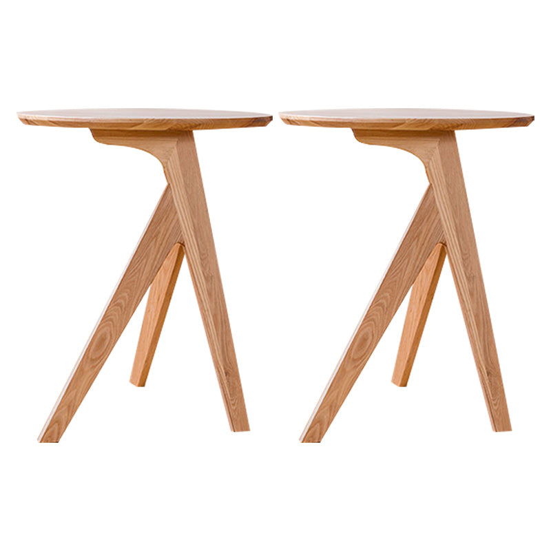 19" Wide Contemporary Corner Table Round Solid Wood Side End Table Natural 2 Clearhalo 'Coffee & Accent Tables' 'End & Side Tables' 'end_side_tables' 'furn' 'furn_end_side_tables' 'Furniture' 'Living Room Furniture' 7368817