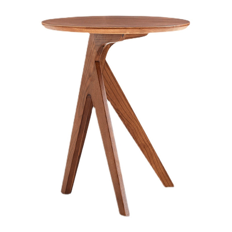 19" Wide Contemporary Corner Table Round Solid Wood Side End Table Clearhalo 'Coffee & Accent Tables' 'End & Side Tables' 'end_side_tables' 'furn' 'furn_end_side_tables' 'Furniture' 'Living Room Furniture' 7368819