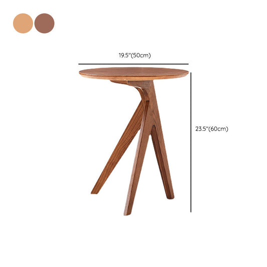 19" Wide Contemporary Corner Table Round Solid Wood Side End Table Clearhalo 'Coffee & Accent Tables' 'End & Side Tables' 'end_side_tables' 'furn' 'furn_end_side_tables' 'Furniture' 'Living Room Furniture' 7368823