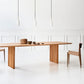 Matte Finish Dining Table with Double Pedestal Pine Wood Dinette Table for Kitchen Clearhalo 'Dining Tables & Seating' 'Dining Tables' 'dining_table' 'furn' 'furn_dining_table' 'Furniture' 'Kitchen & Dining Furniture' 7369018