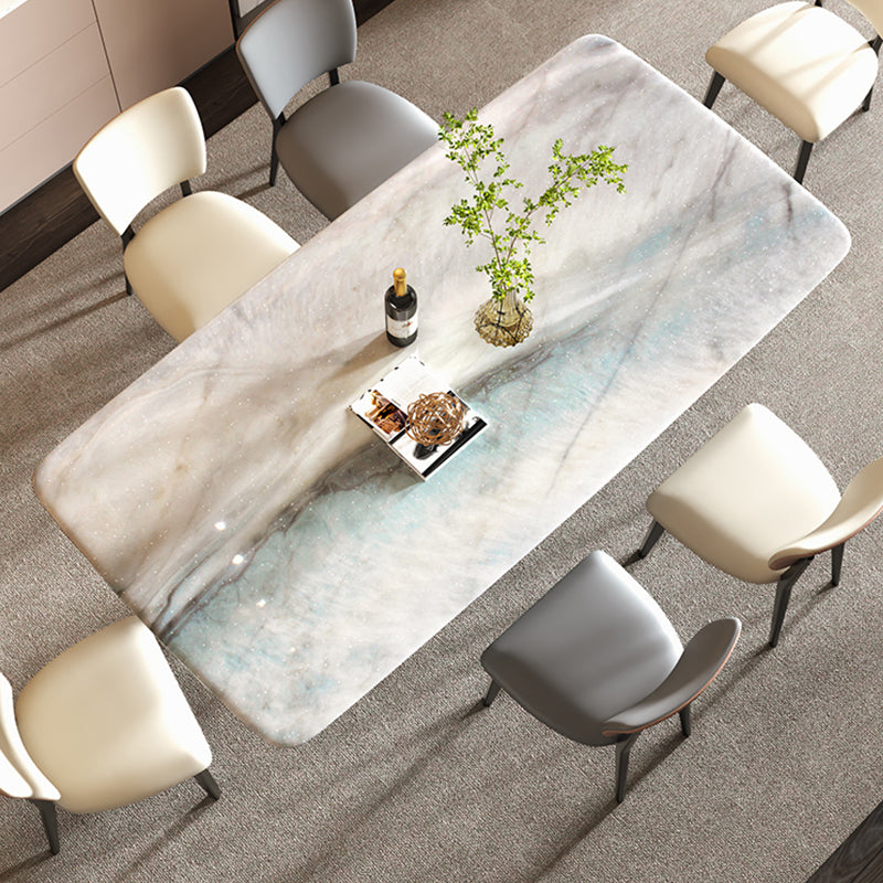 Table de dîner rectangulaire Table de salle à manger sur pied contemporaine